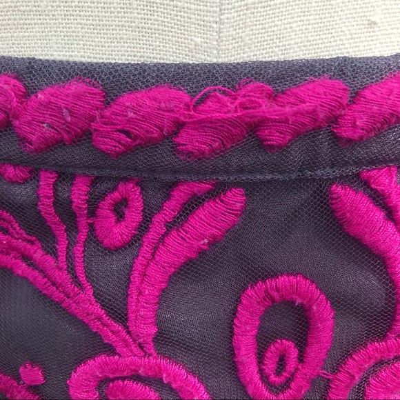 Anthropologie Baraschi Embroidered Pencil Skirt - Picture 3 of 7